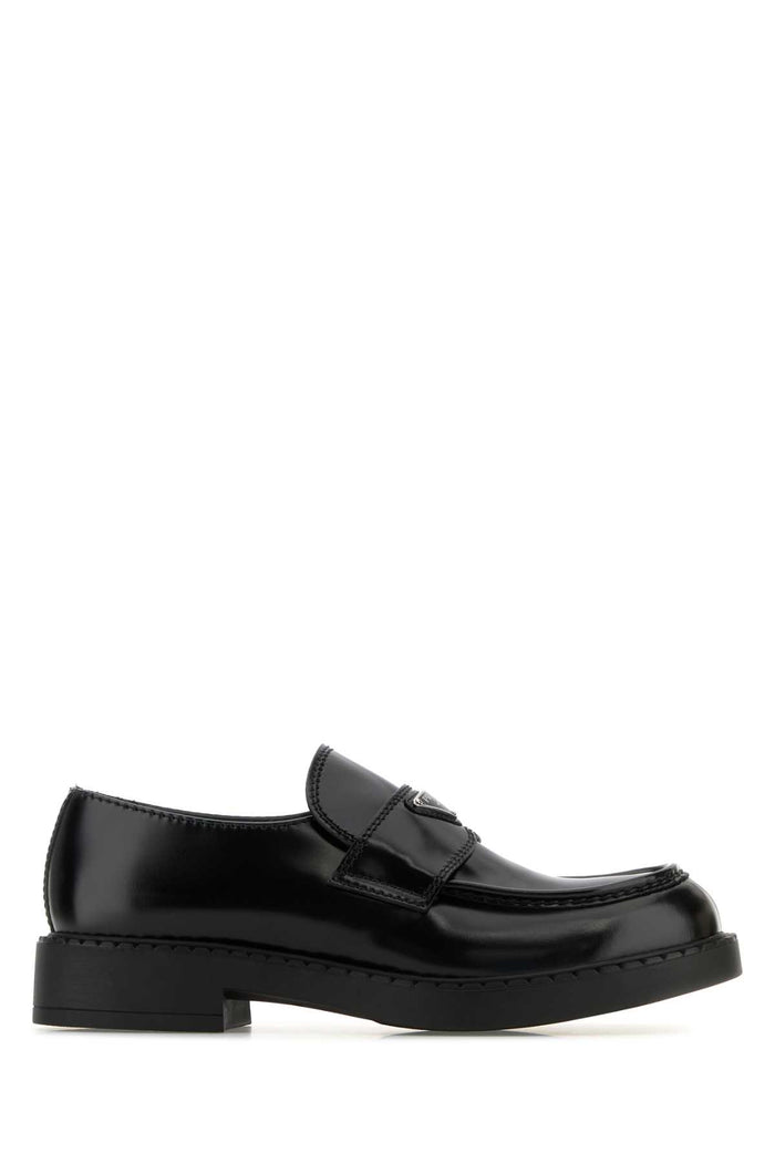 Black Leather Chocolate Loafers Nero Vitello Mocassini