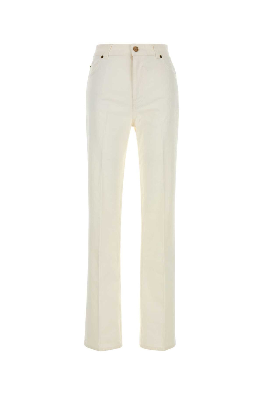 Balmain Tailored 100% cotton jeans in white