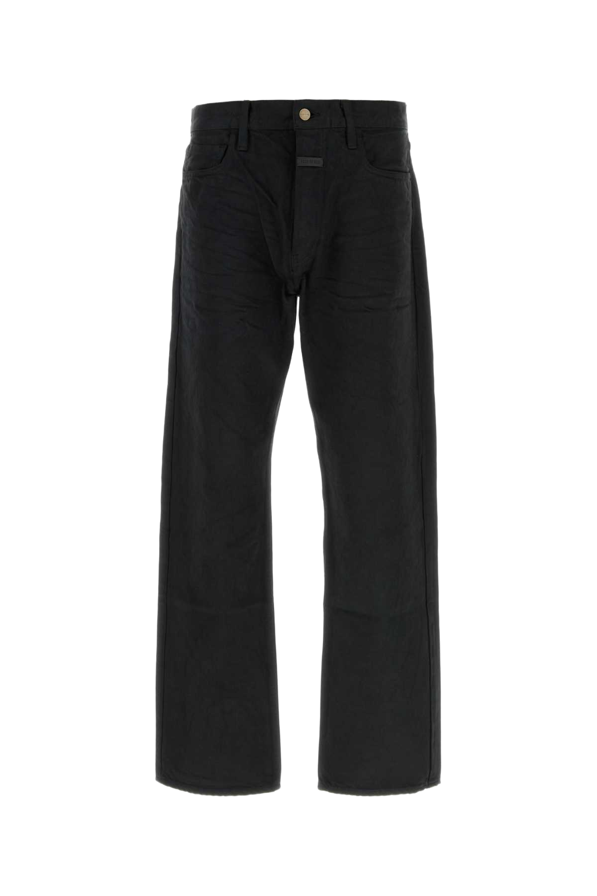 Black Denim Jeans Rinsedblack Exterior: Cotton