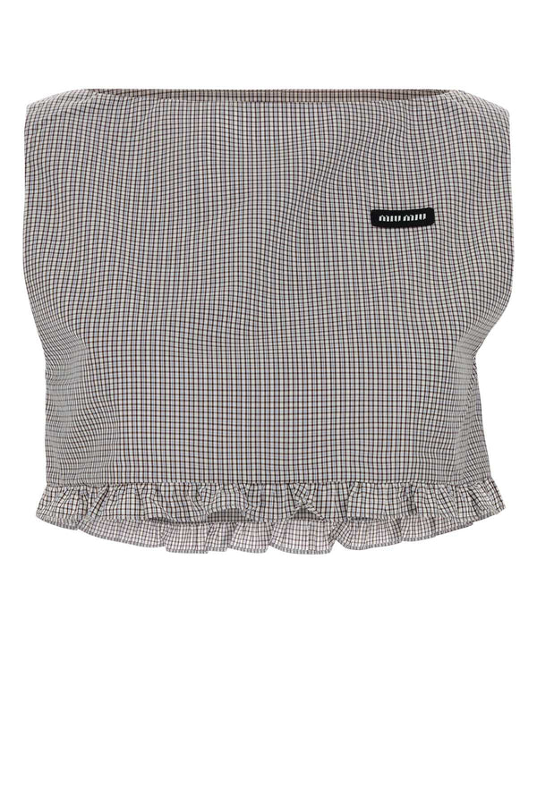 Miu Miu Exterior: 100% Cotton sweater in gray