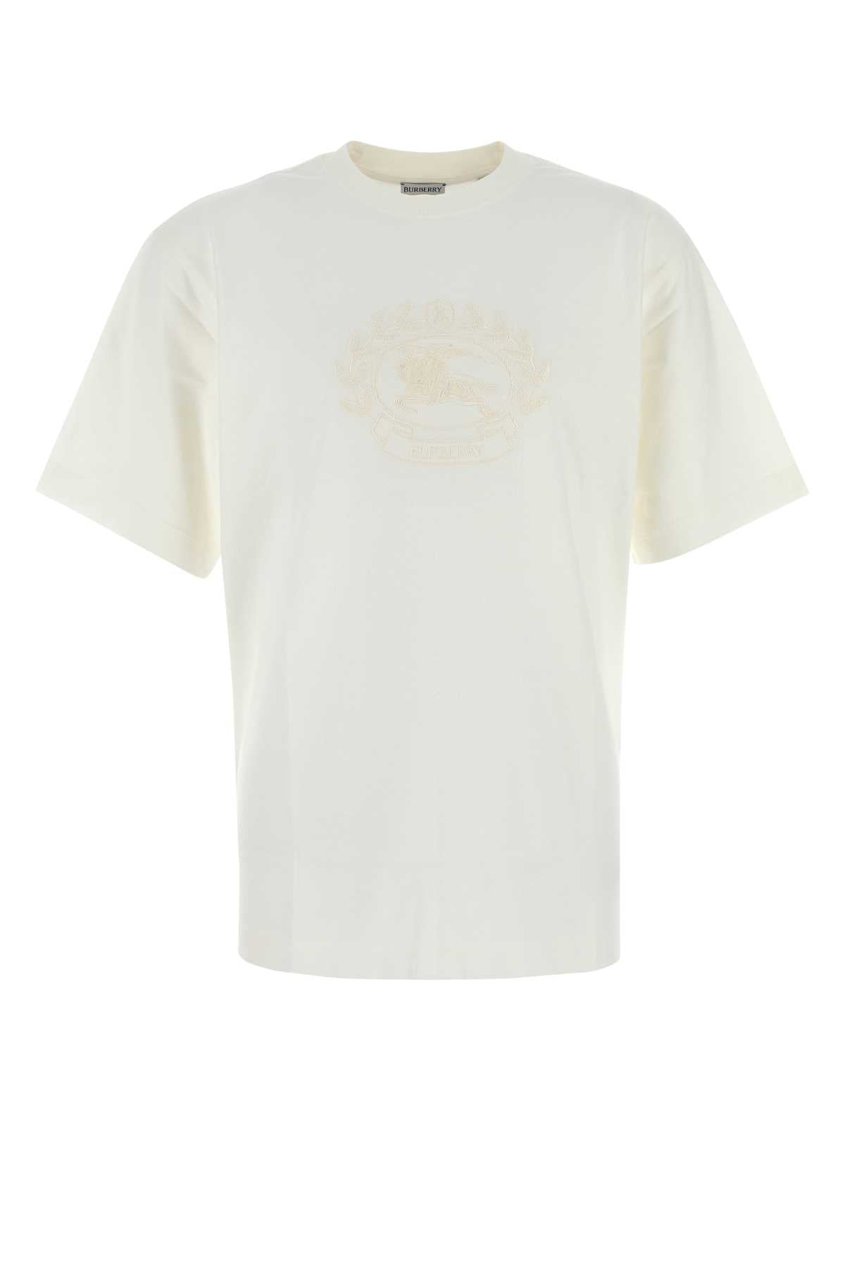 White Cotton T-Shirt Chalk Exterior