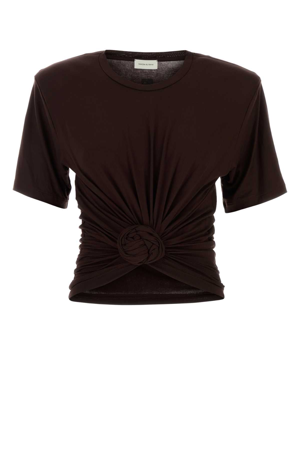 Brown Exterior: Circulose Elastane T-shirt