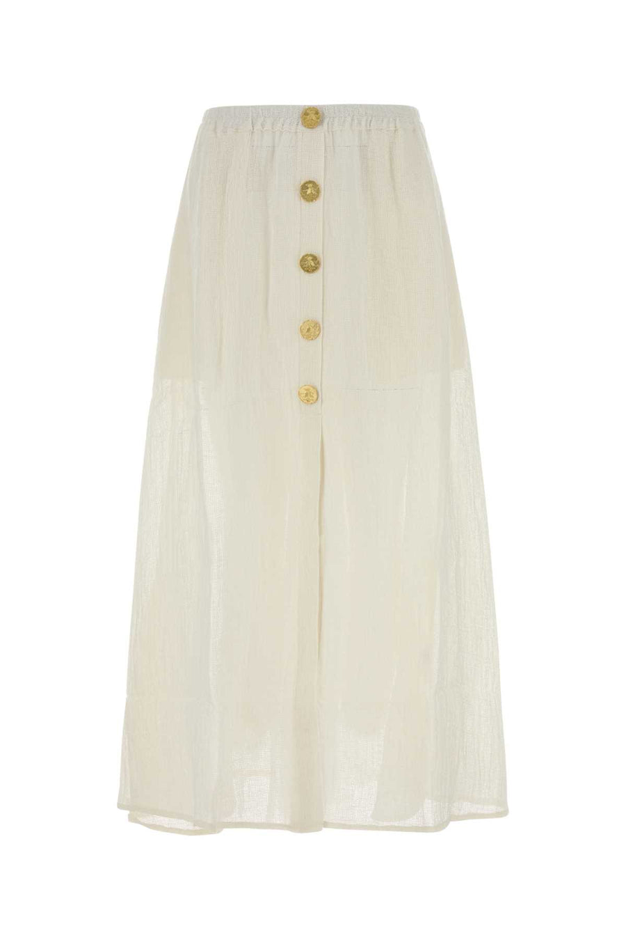 Le Kasha With 100% Linen skirt in white