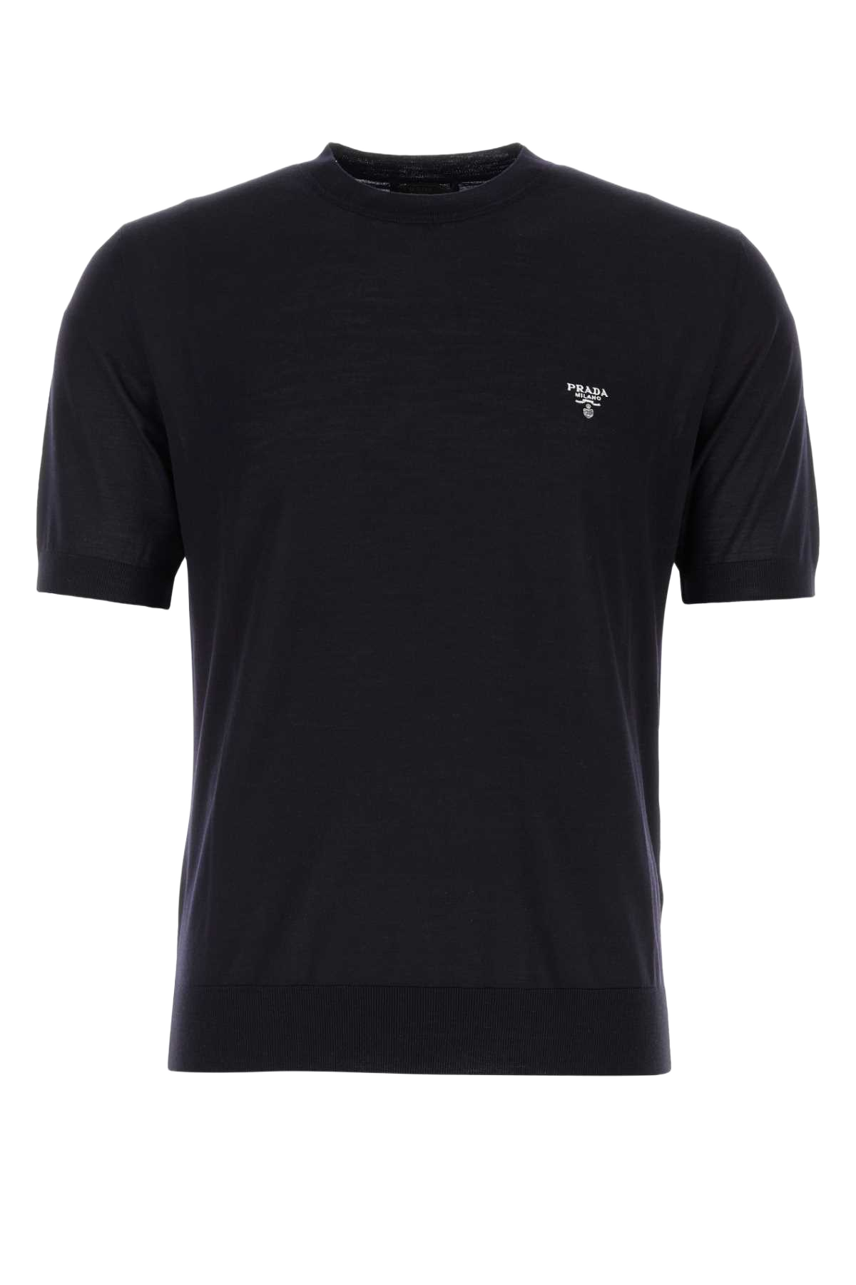 Midnight Blue Wool T-Shirt Bleu