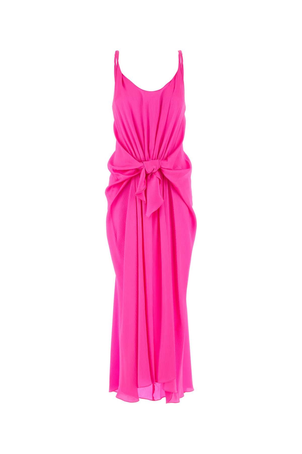 Fuchsia Silk Dress Hotpink Exterior: Abiti