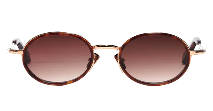 Eddie - C121 Dark Brown Tortoise Rose Gold 18k Nd Metal Sunglasses