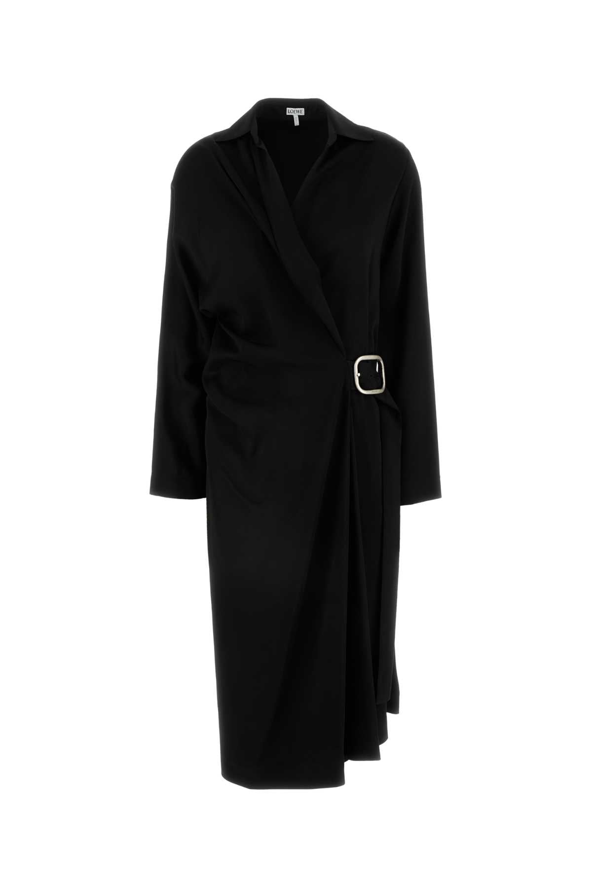 Black Stretch Cady Dress Exterior: Viscose Elastane Abiti