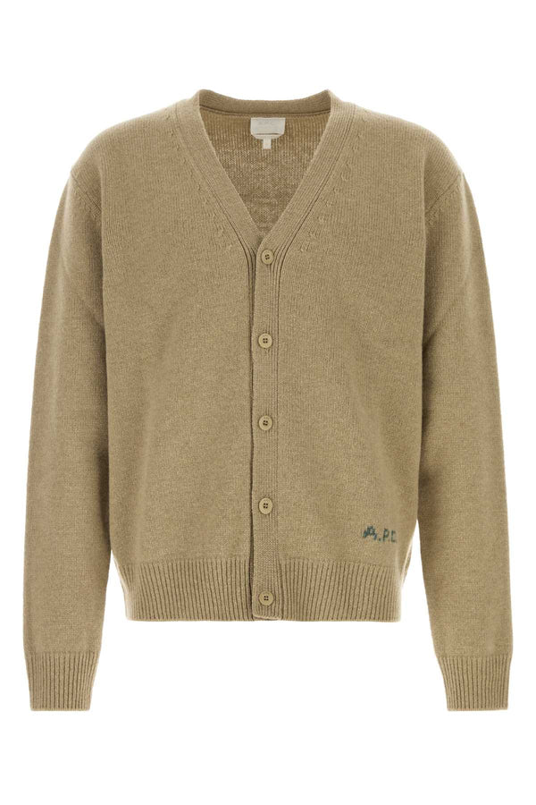 A.P.C. 100% Wool cardigan in beige