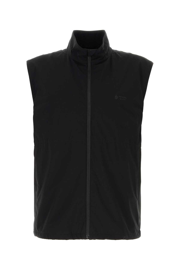 Prada Exterior: 65% Nylon 35% Elastane; Lining: 65% Nylon 35% Elastane vest in black
