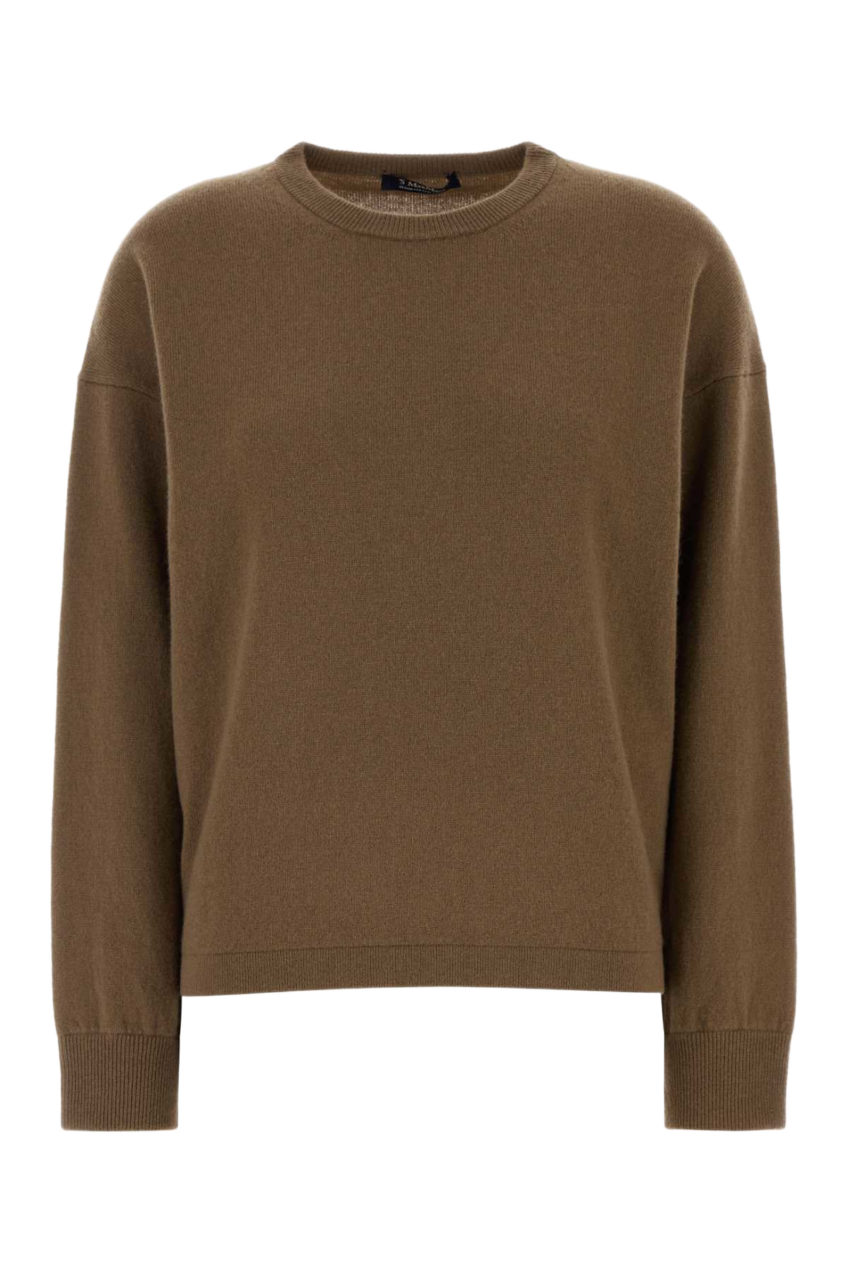 Brown Wool Blend Nebbie Sweater Fango Exterior: Cashmere Maglieria