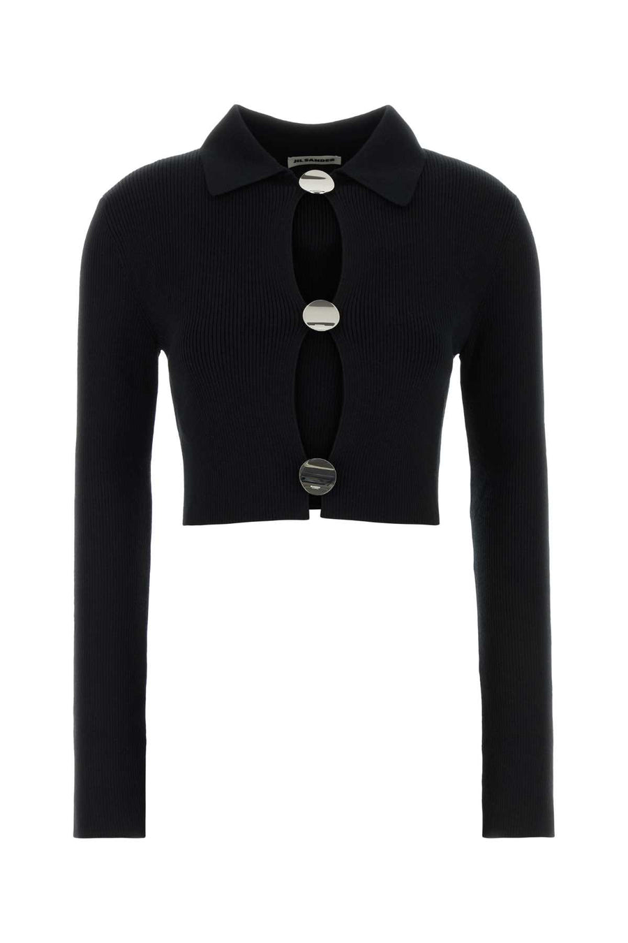 Jil Sander Cardigan 100% Virgin Wool cardigan in black