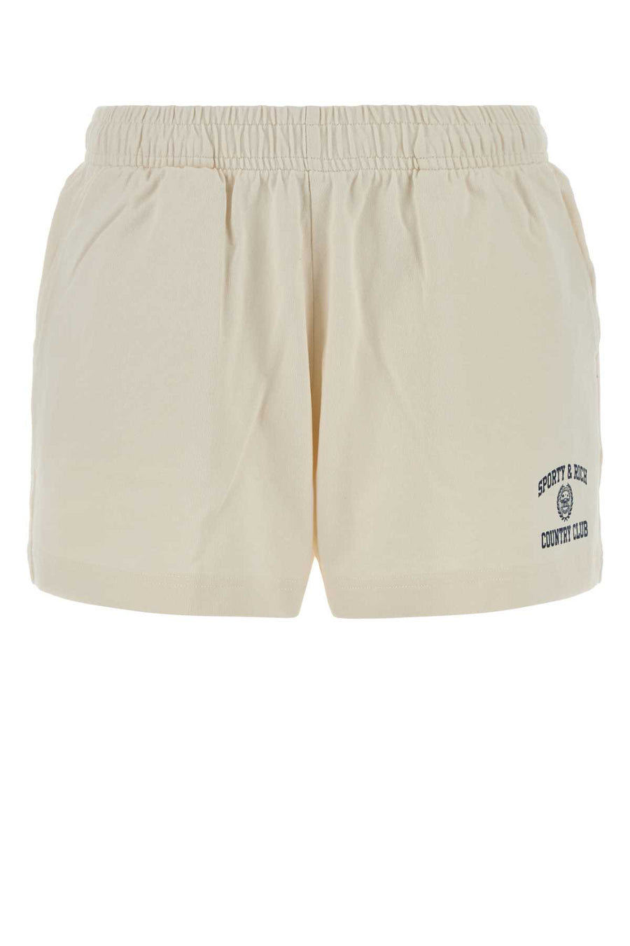 Sporty & Rich Crest 100% Cotton shorts in beige