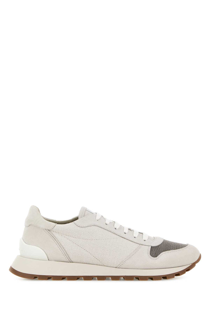 Light Grey Fabric Sneakers C209