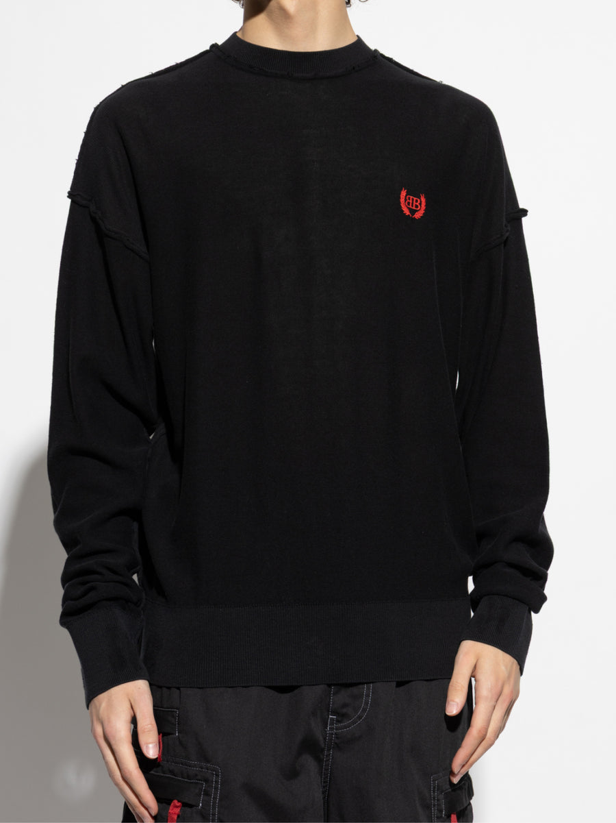 Balenciaga 78% Cotton sweater in black