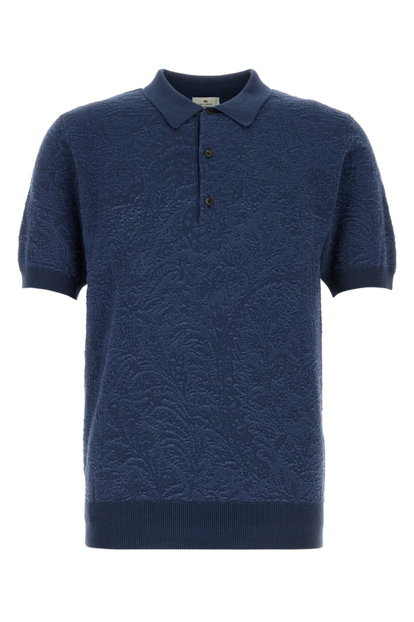 Etro 100% Cotton polo shirt in navy