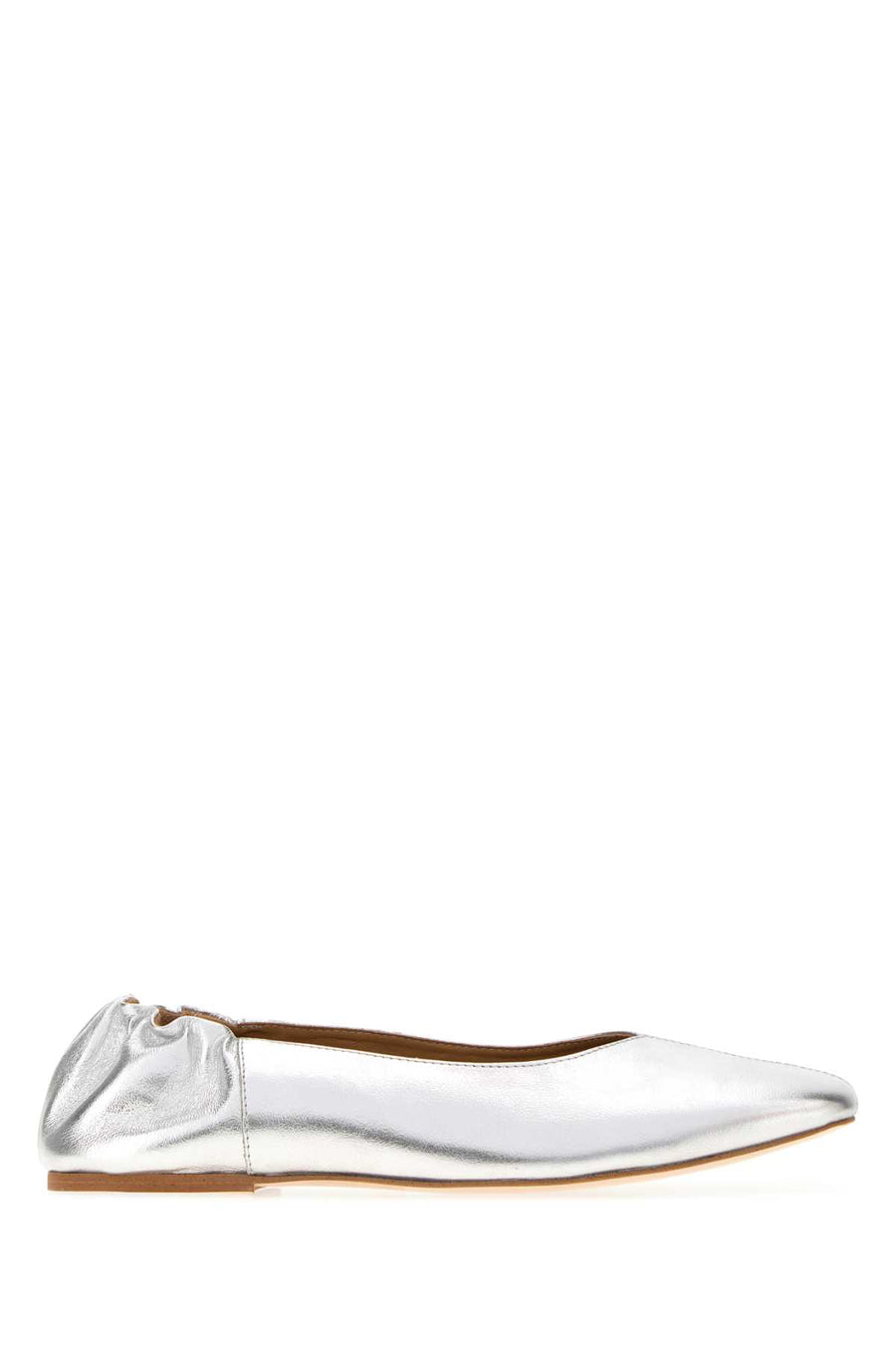 A.P.C. Juliet Exterior: 100% Leather ballet flat in silver