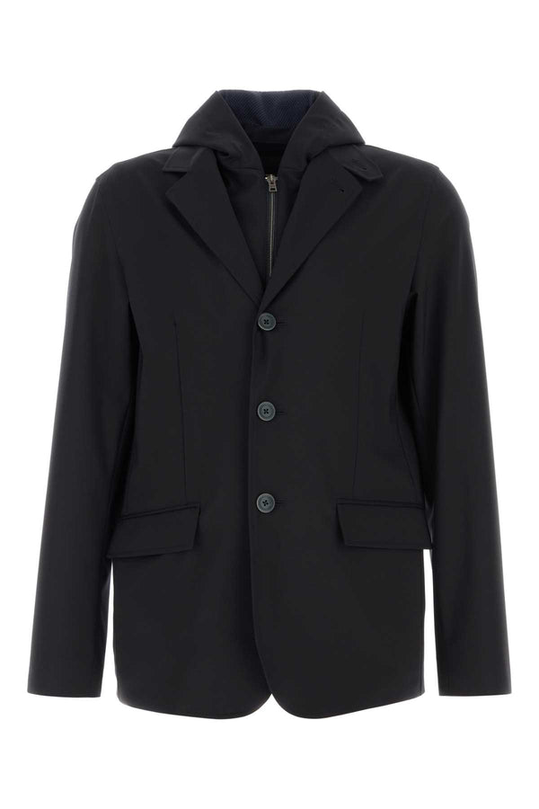 Herno Cappuccio Exterior: 91% Polyester blazer in black