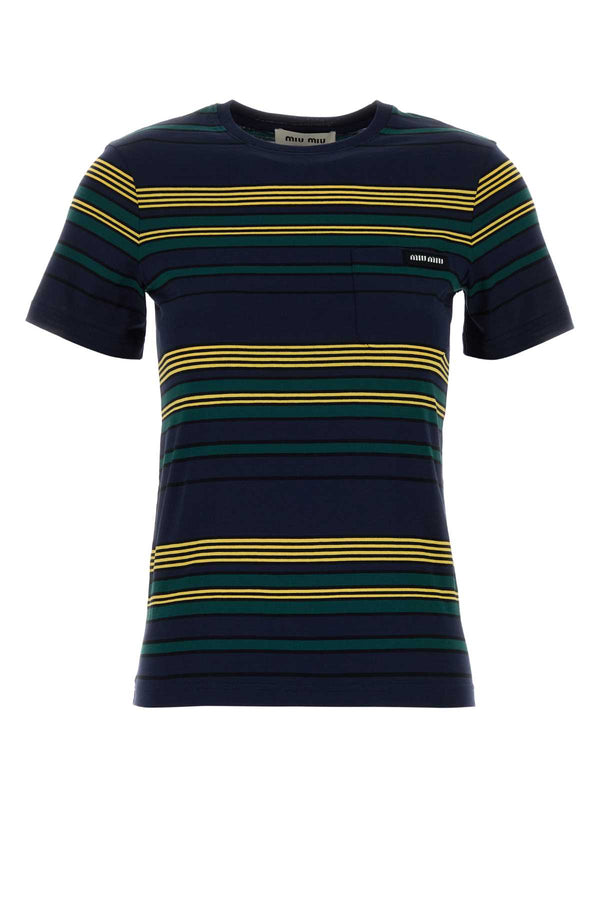 Miu Miu 100% Cotton t-shirt in navy
