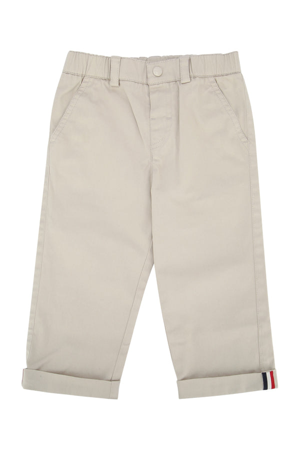 Moncler Jr Baby Cotton trousers in beige
