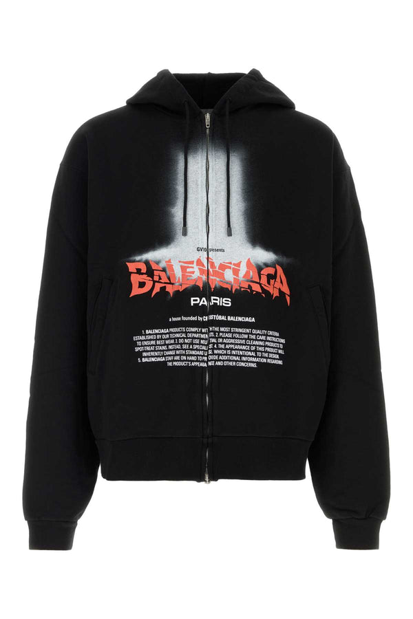 Balenciaga 100% Cotton hoodie in black