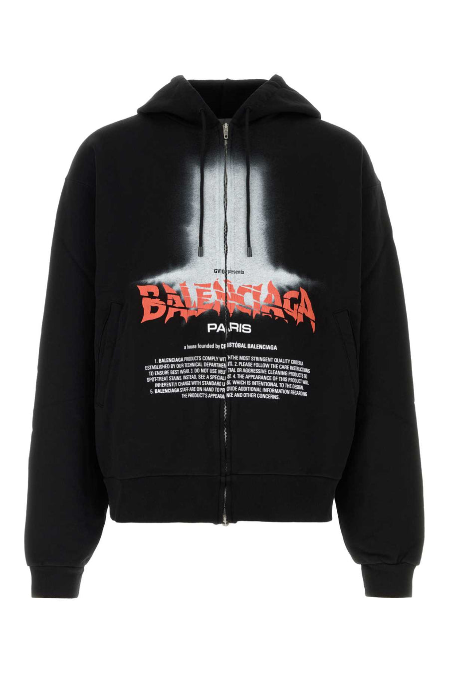 Balenciaga 100% Cotton hoodie in black