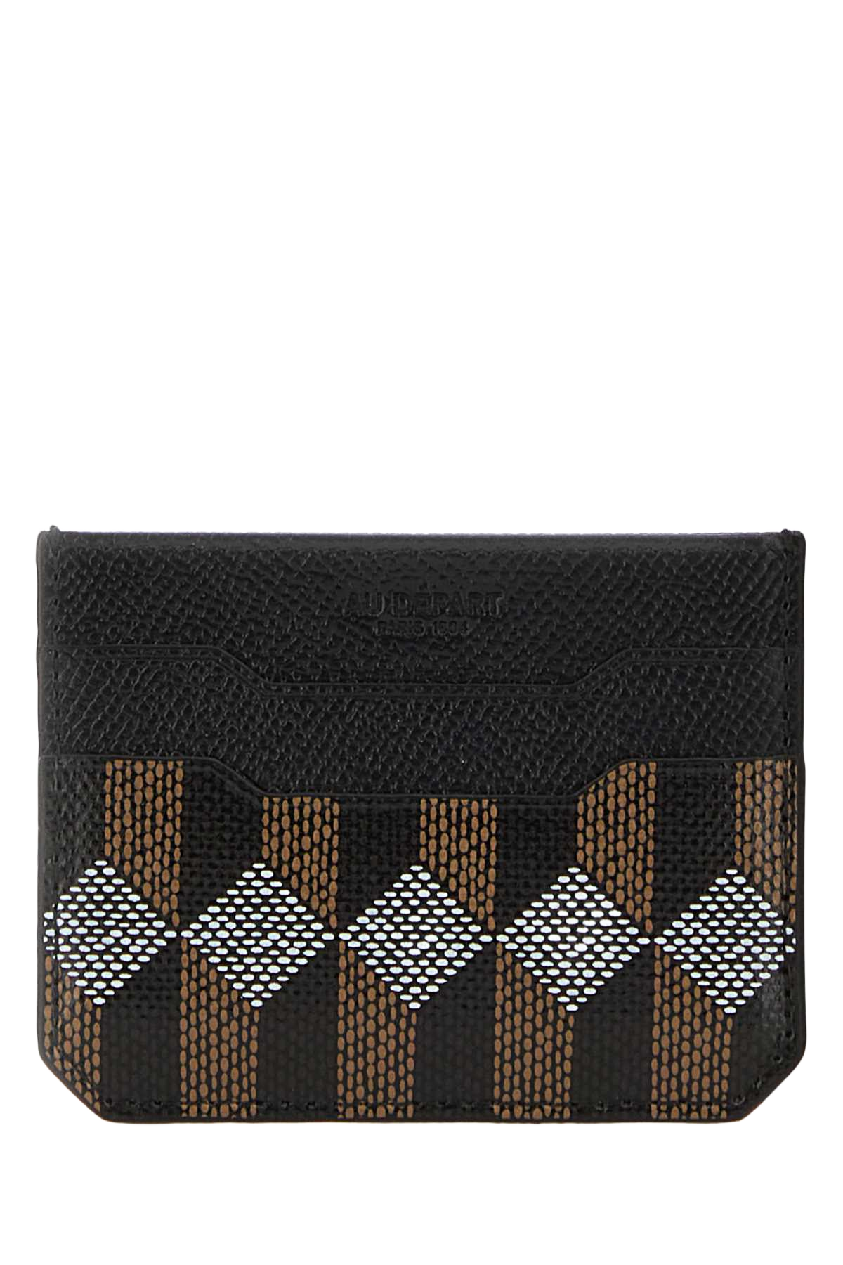 Printed Leather Card Holder Noirmarine Exterior: Portafogli