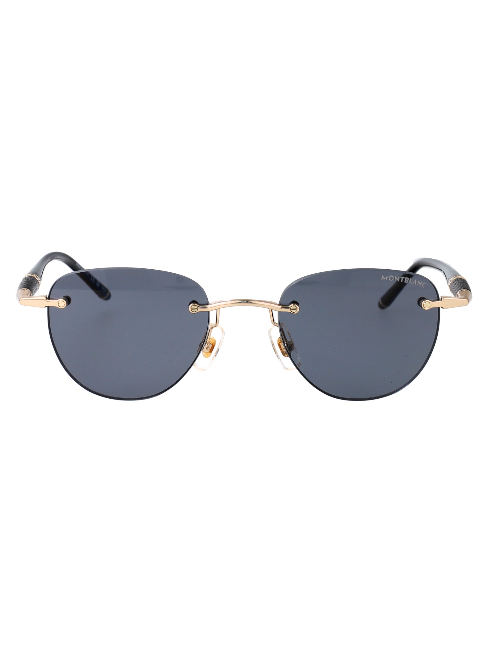 Mb0412s 001 Gold-black-grey Metal Sunglasses