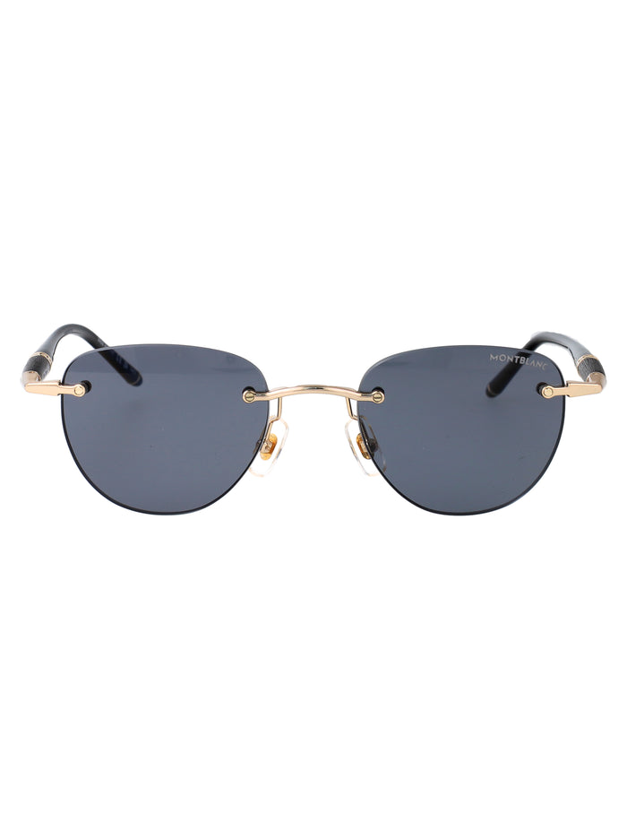 Mb0412s 001 Gold-black-grey Metal Sunglasses