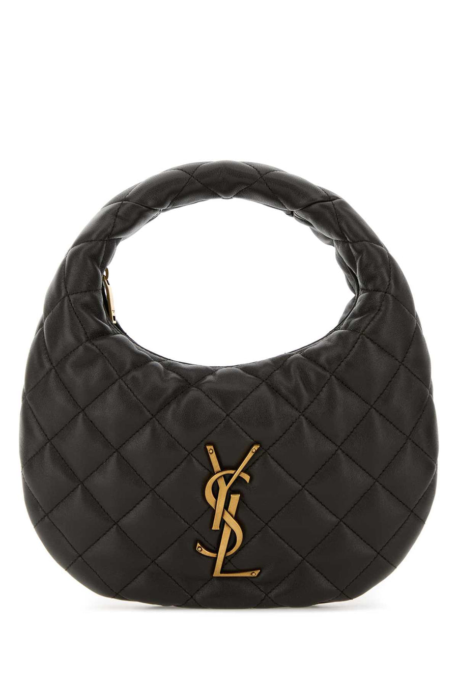 Saint Laurent Icare Exterior: 100% Lamb Nappa Leather; Lining: 100% Leather; Finishing: Golden metal shoulder bag in black