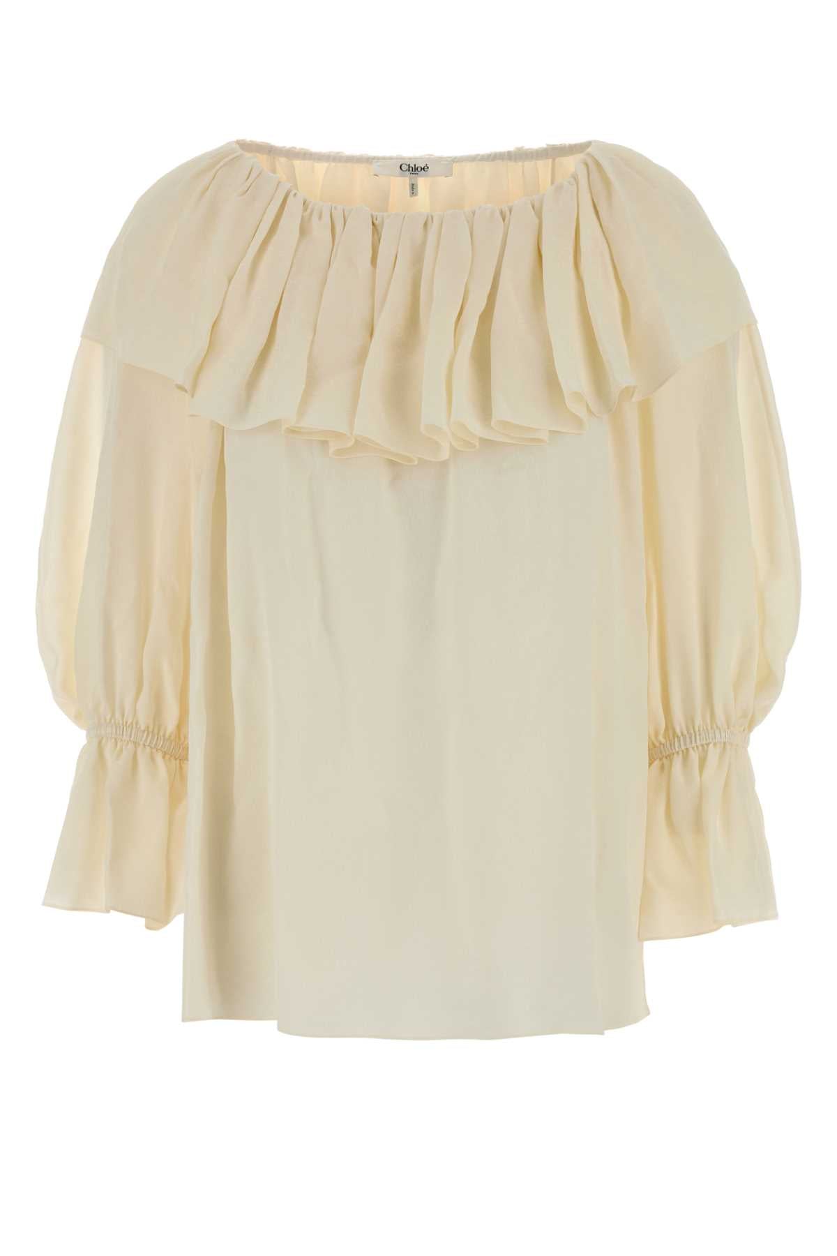 Cream Outer Shell: Silk Maglie