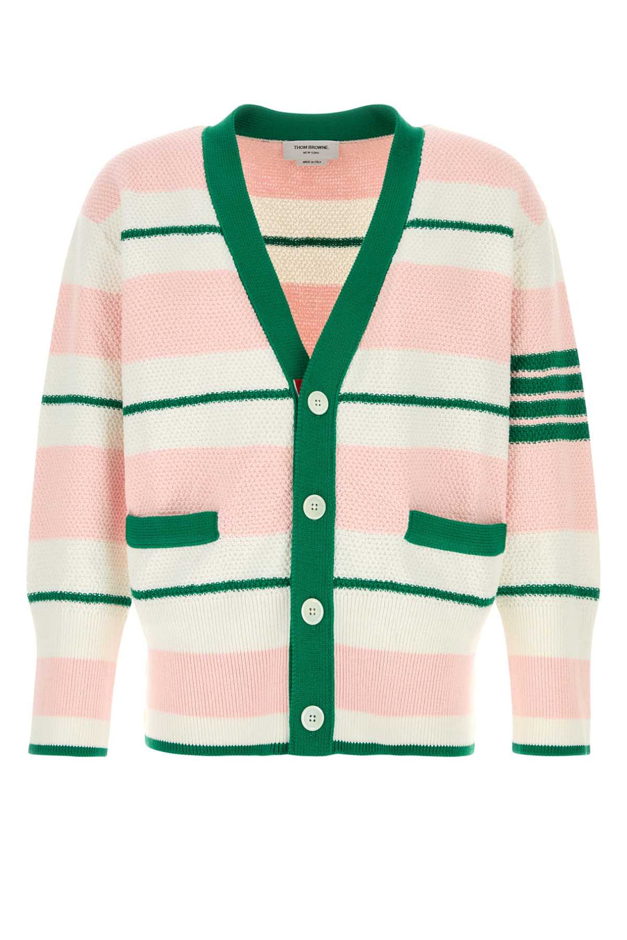 Thom Browne 100% Cotton cardigan in pink