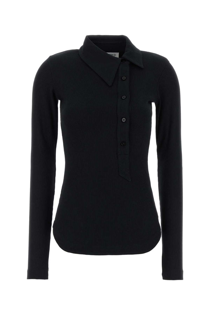Black Exterior: Cotton Elastane Polo