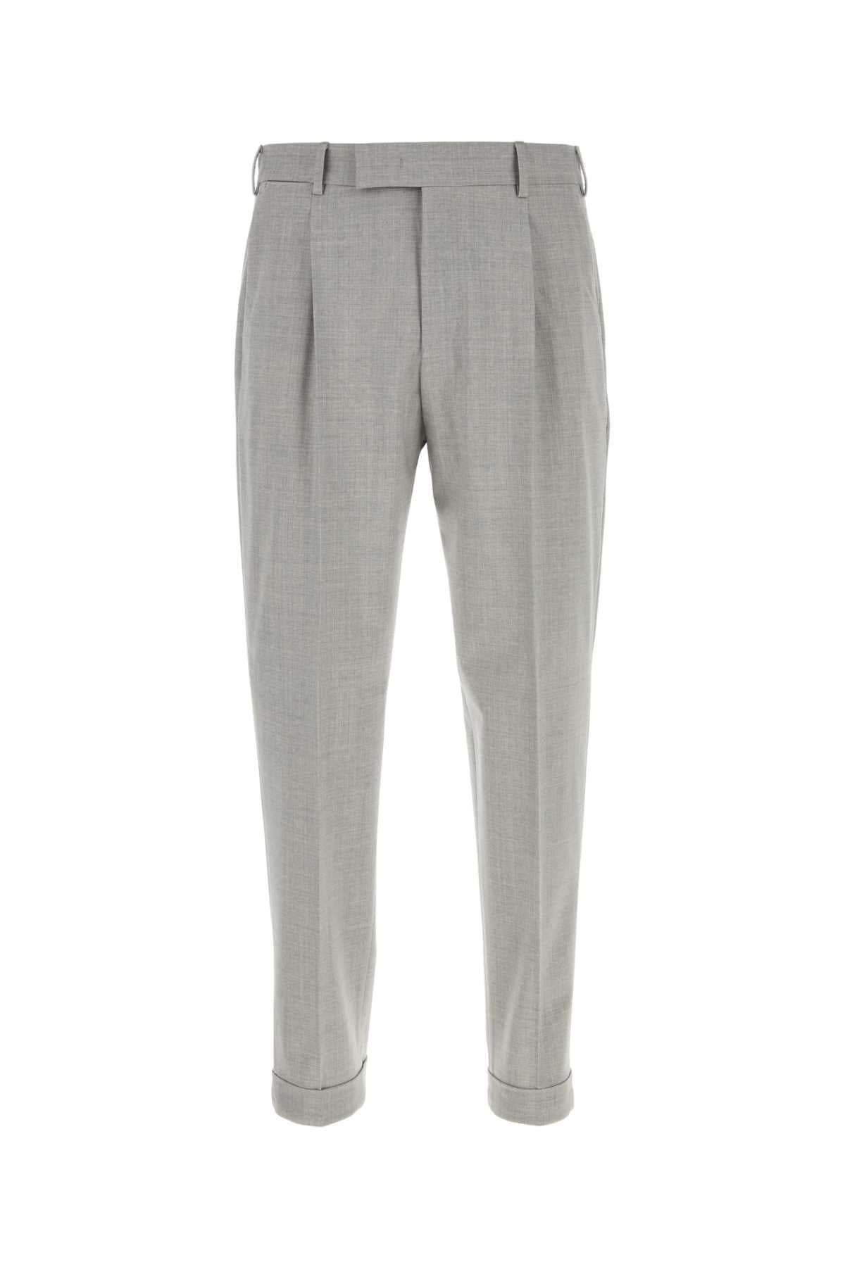 Grey Stretch Wool Pant 0220 Pantaloni