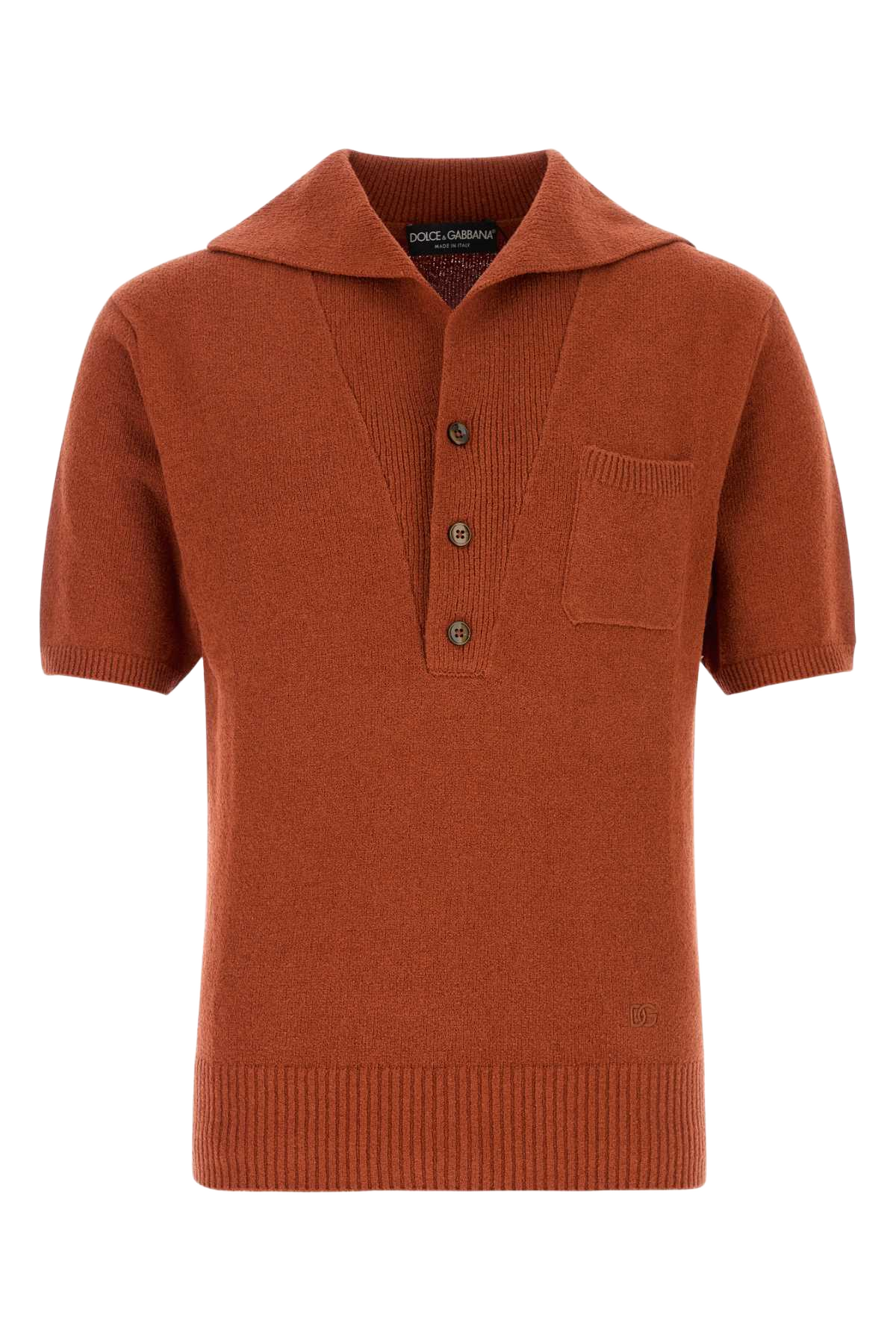 Break Cotton Blend Polo Shirt Rossomattonescuro Esterno: Cotone Nylon