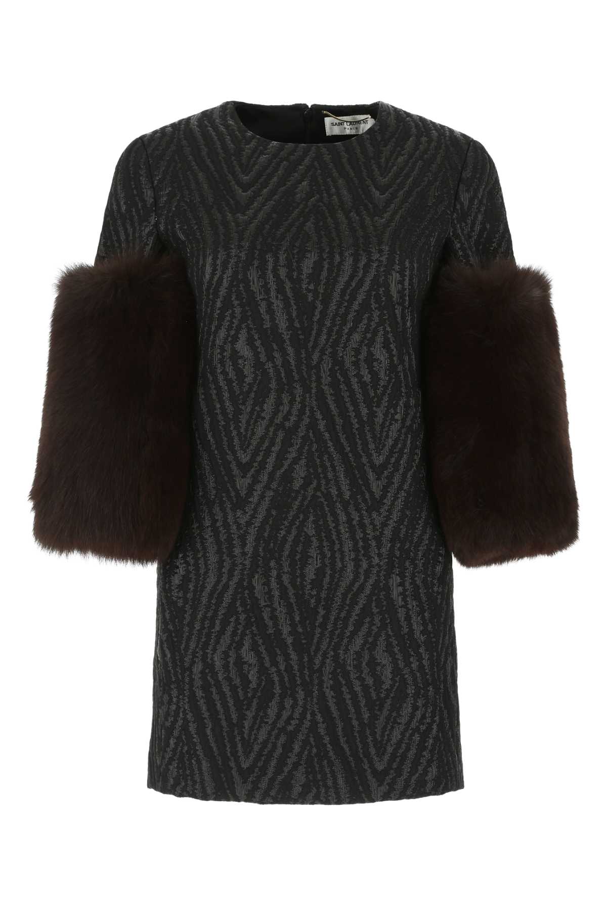 Black Damask Mini Dress 1000 Abiti