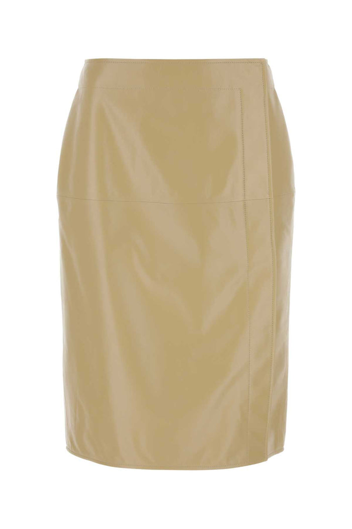 Beige Leather Skirt 9640 Exterior: Lamb Gonne