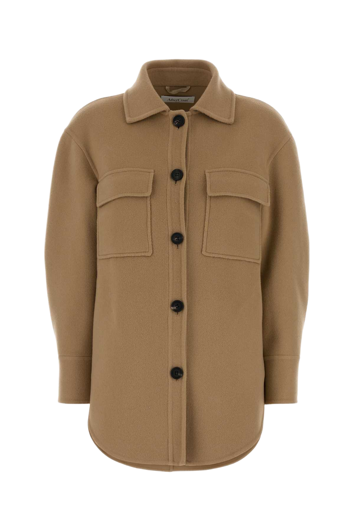 Beige Wool Blend Coat Cammello Exterior: Cashmere Cappotti