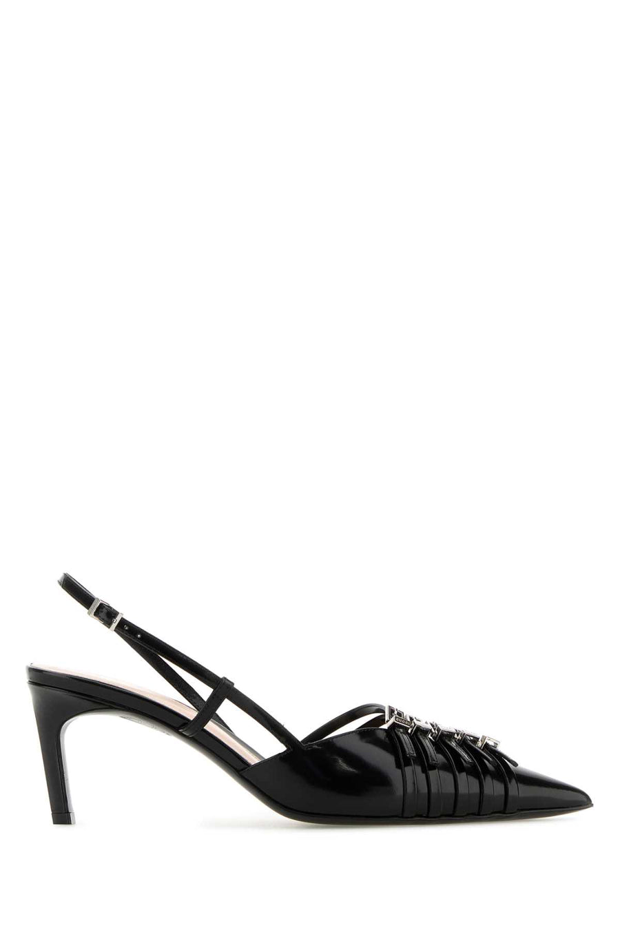 Gucci Exterior: 100% Leather slingback heel in black