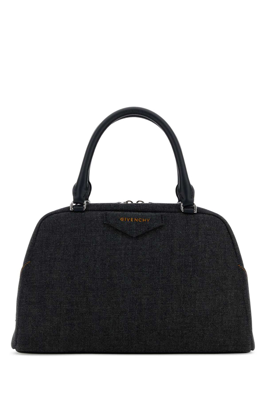 Givenchy East Exterior: 100% Fabric top handle bag in black