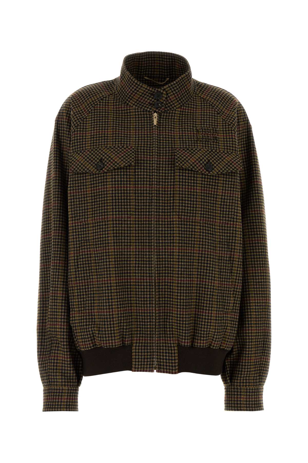 Embroidered Wool Jacket Cammello Giubbini