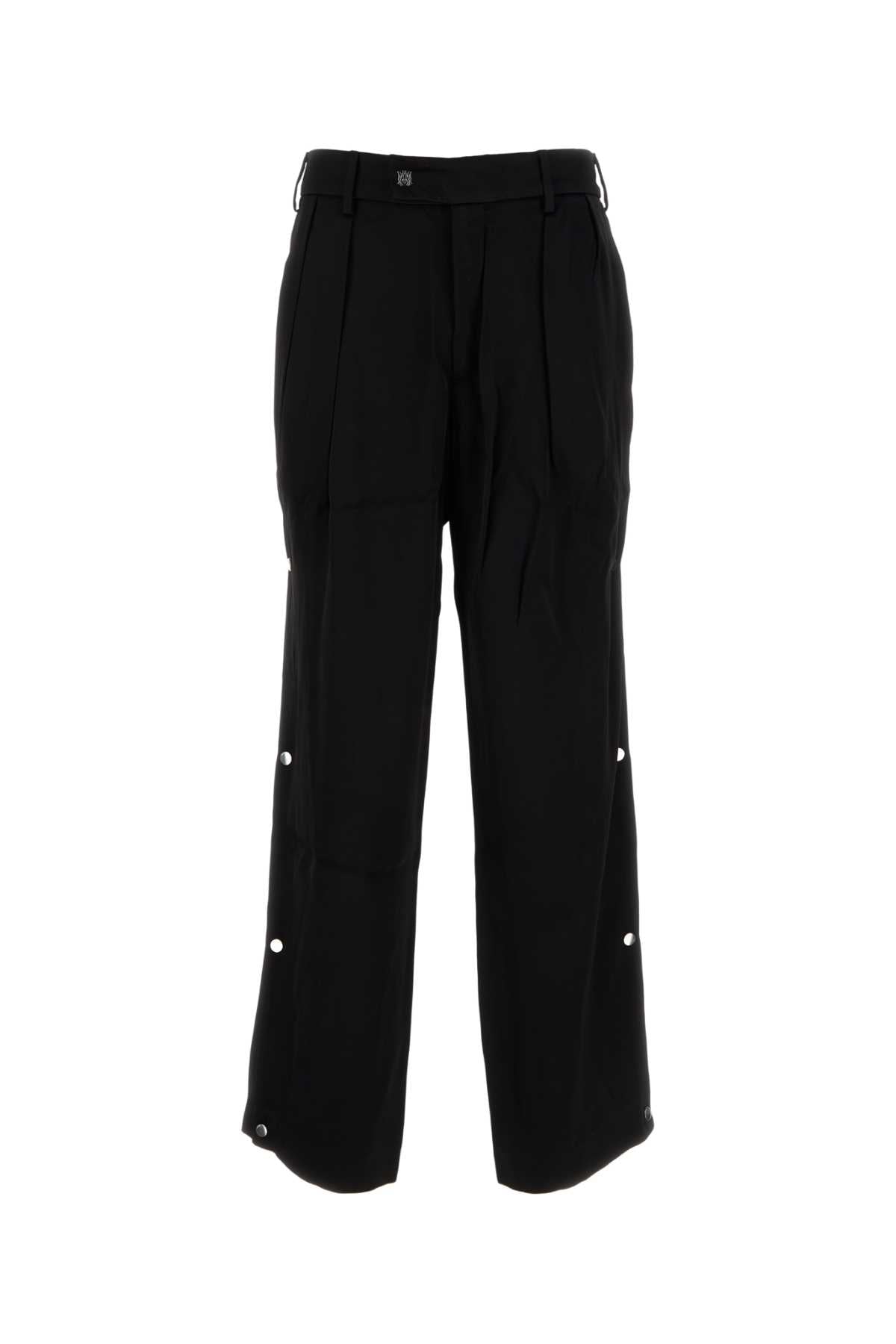 Aw23maw015 001 Blackviscose Exterior: Viscose Pantaloni