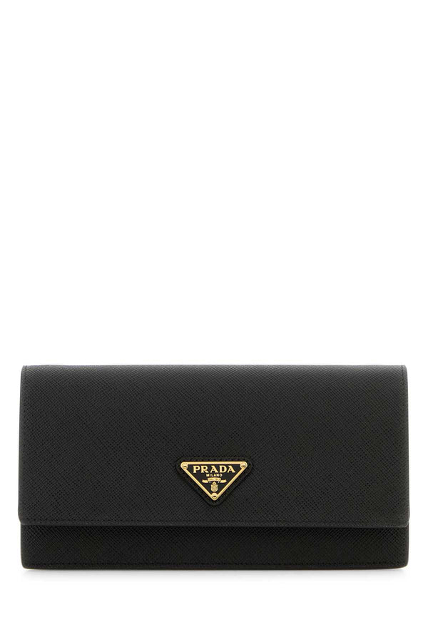 Prada 100% Vitello leather wallet in black