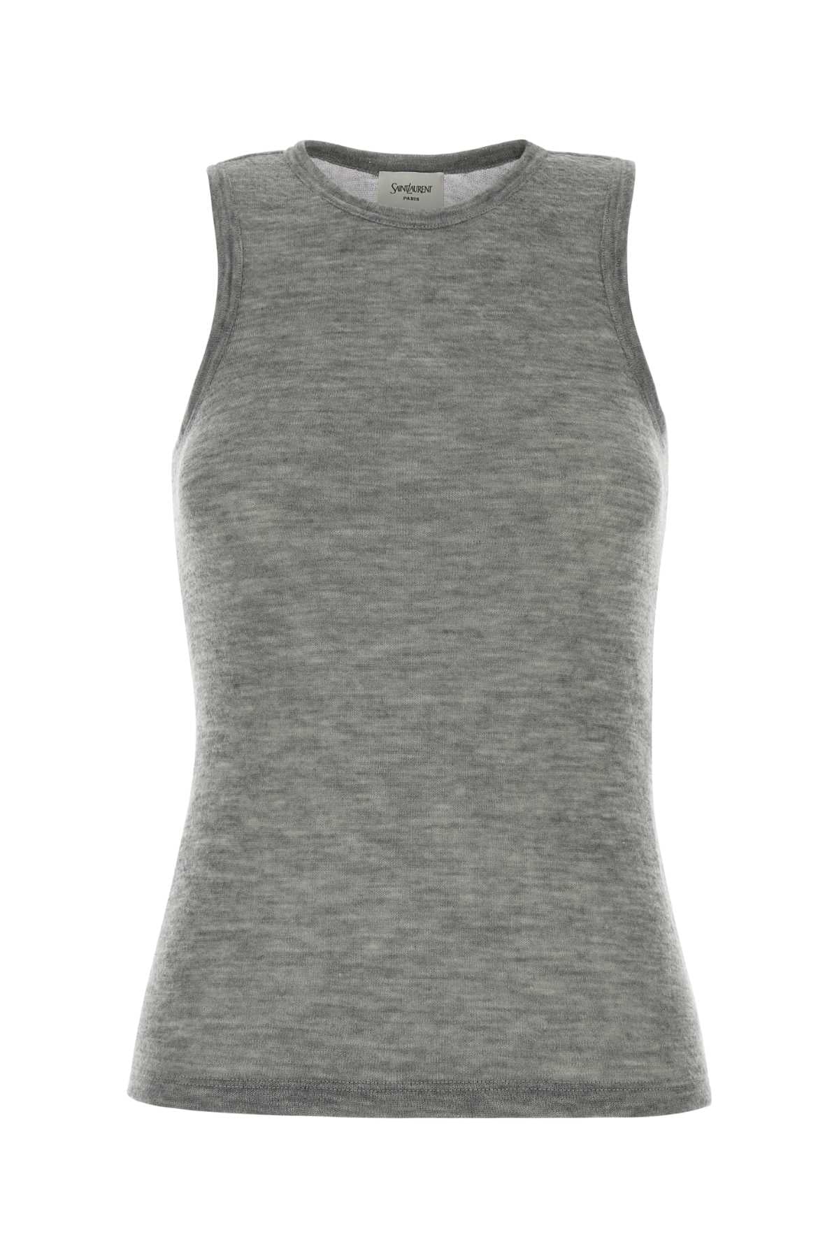 Melange Grey Cashmere Tank Top Grischine Exterior: Maglie