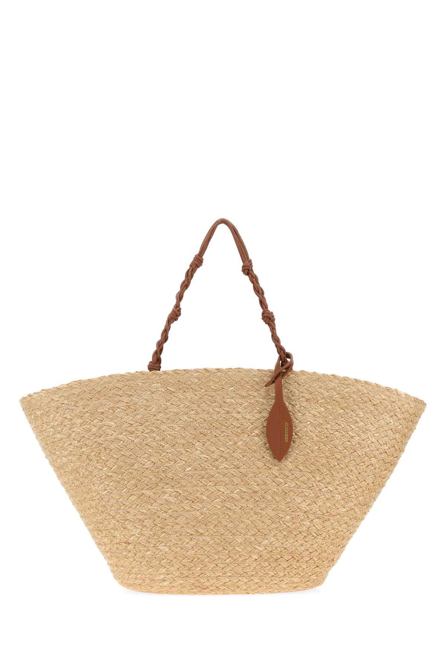 Jil Sander Bucket 100% Raffia bucket bag in beige