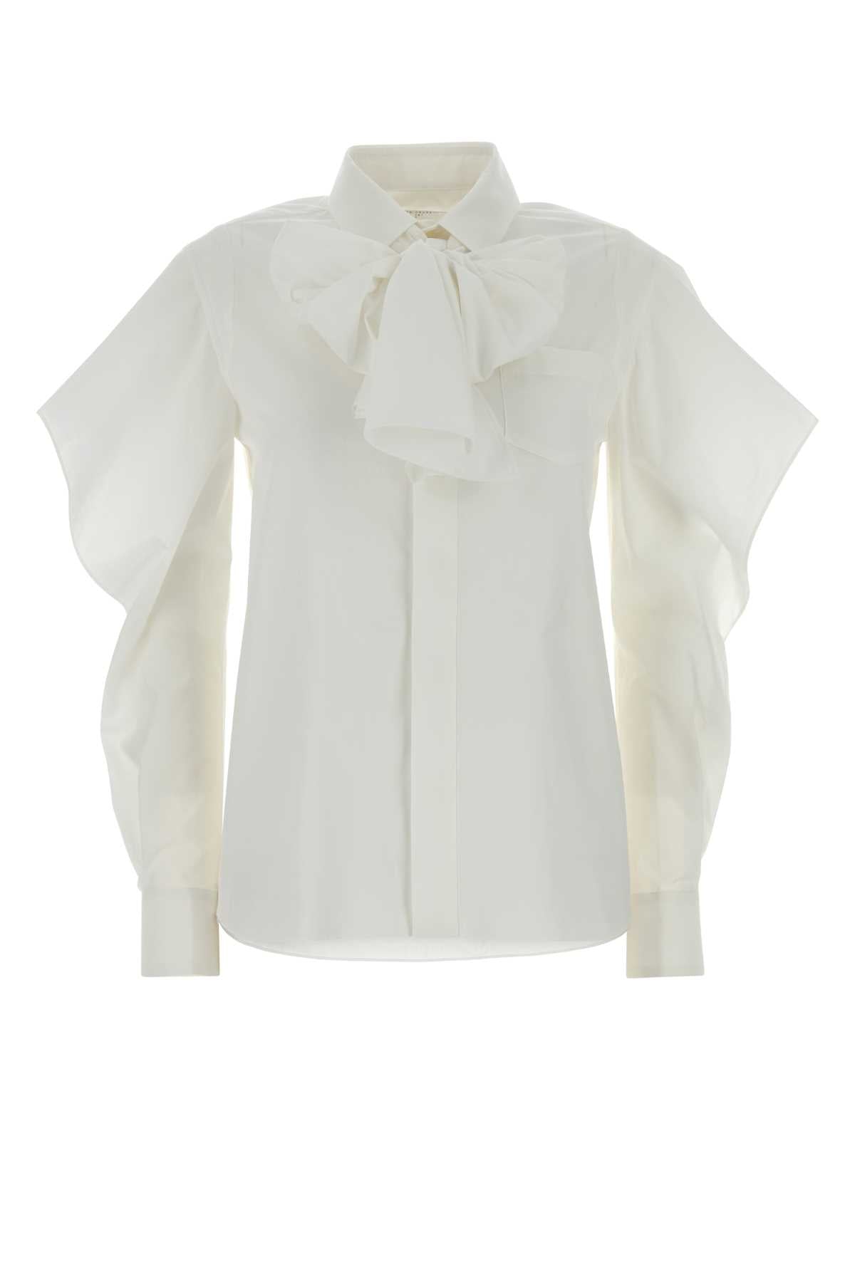 White Poplin Shirt Offwhite Polyester Cotton Camicie