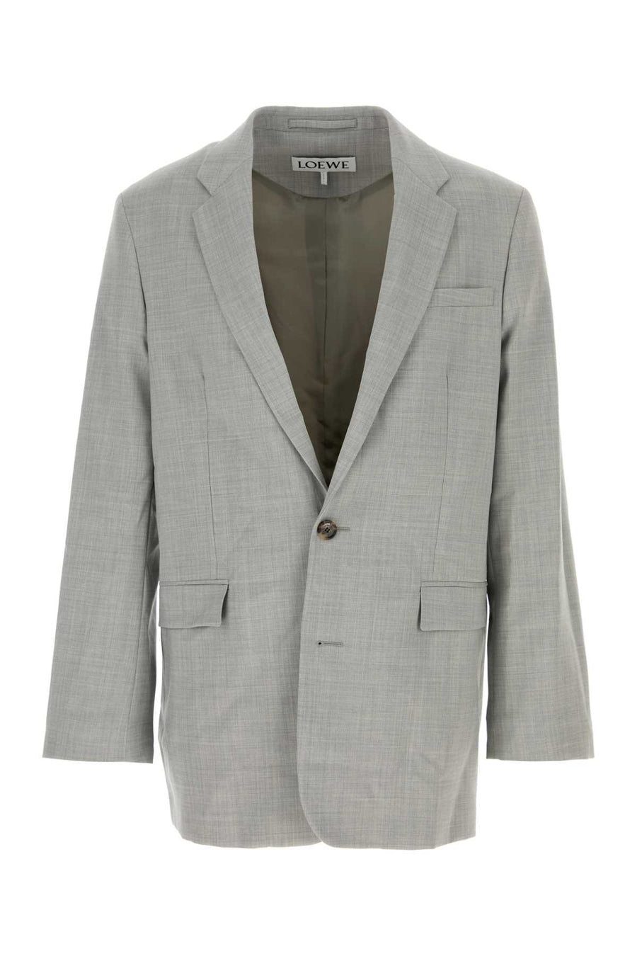 Loewe Exterior: 100% Wool blazer in gray