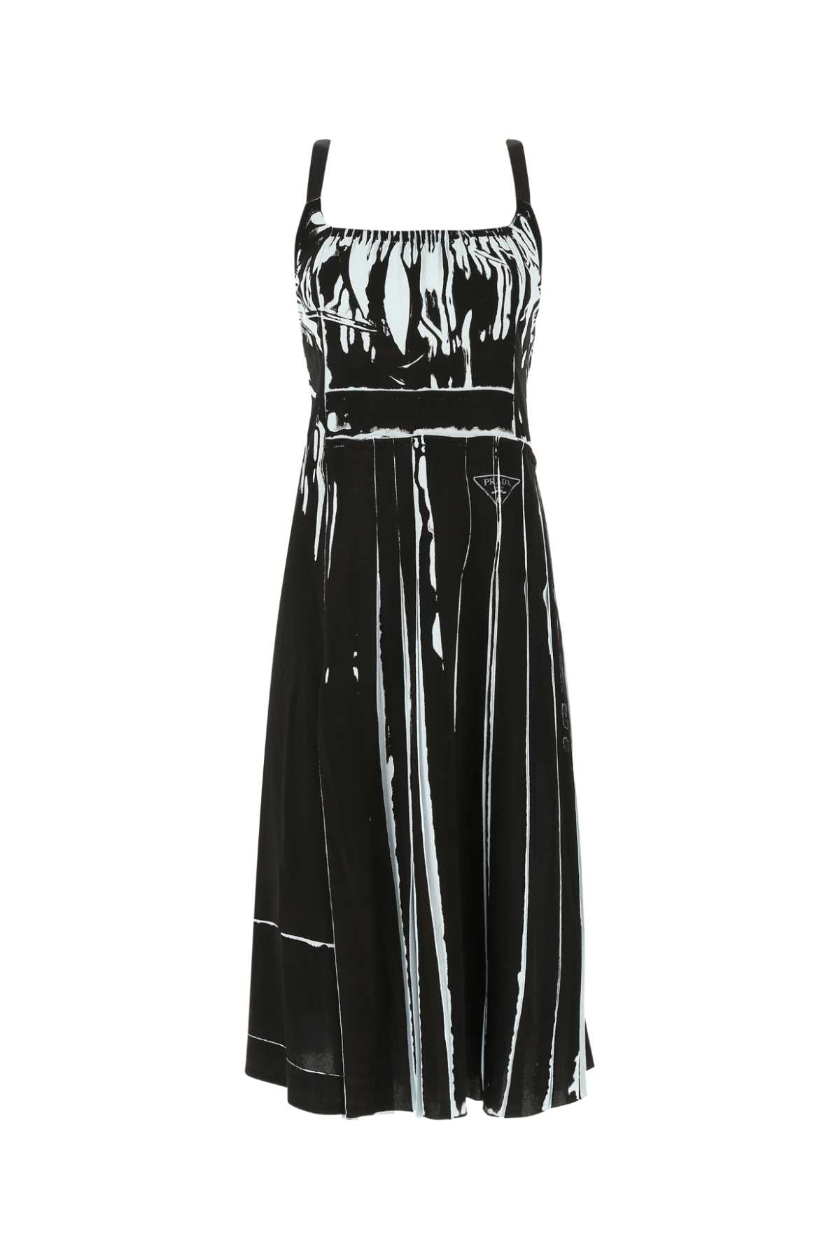 Printed Stretch Viscose Dress F0eil Exterior: Viscosa Elastane Abiti