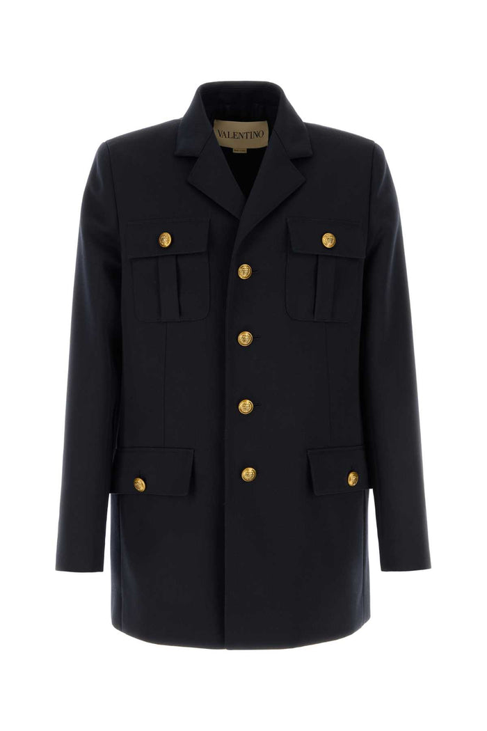 Navy Blue Wool Blazer Graynight Giacche E Gilet