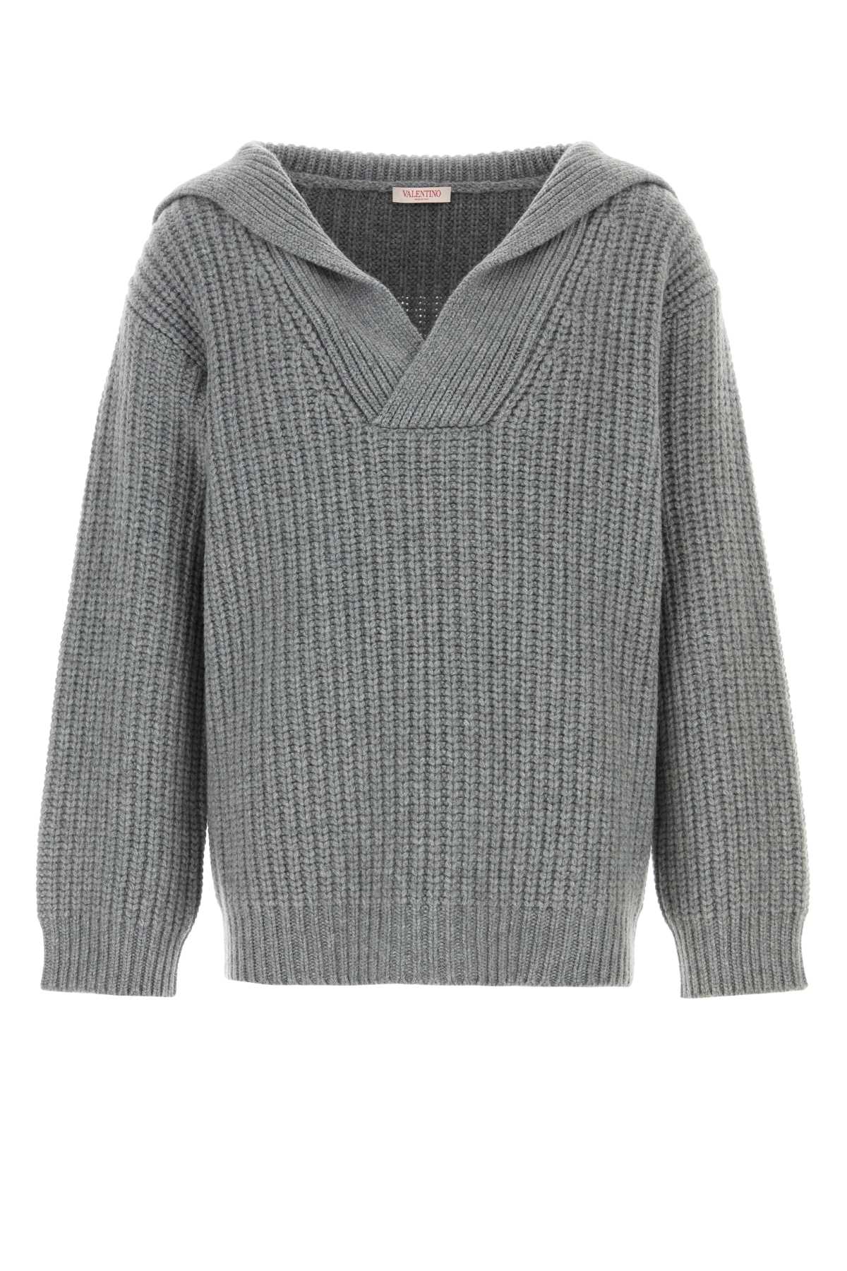 Grey Cashmere Sweater Grigiomelange Exterior: Maglieria