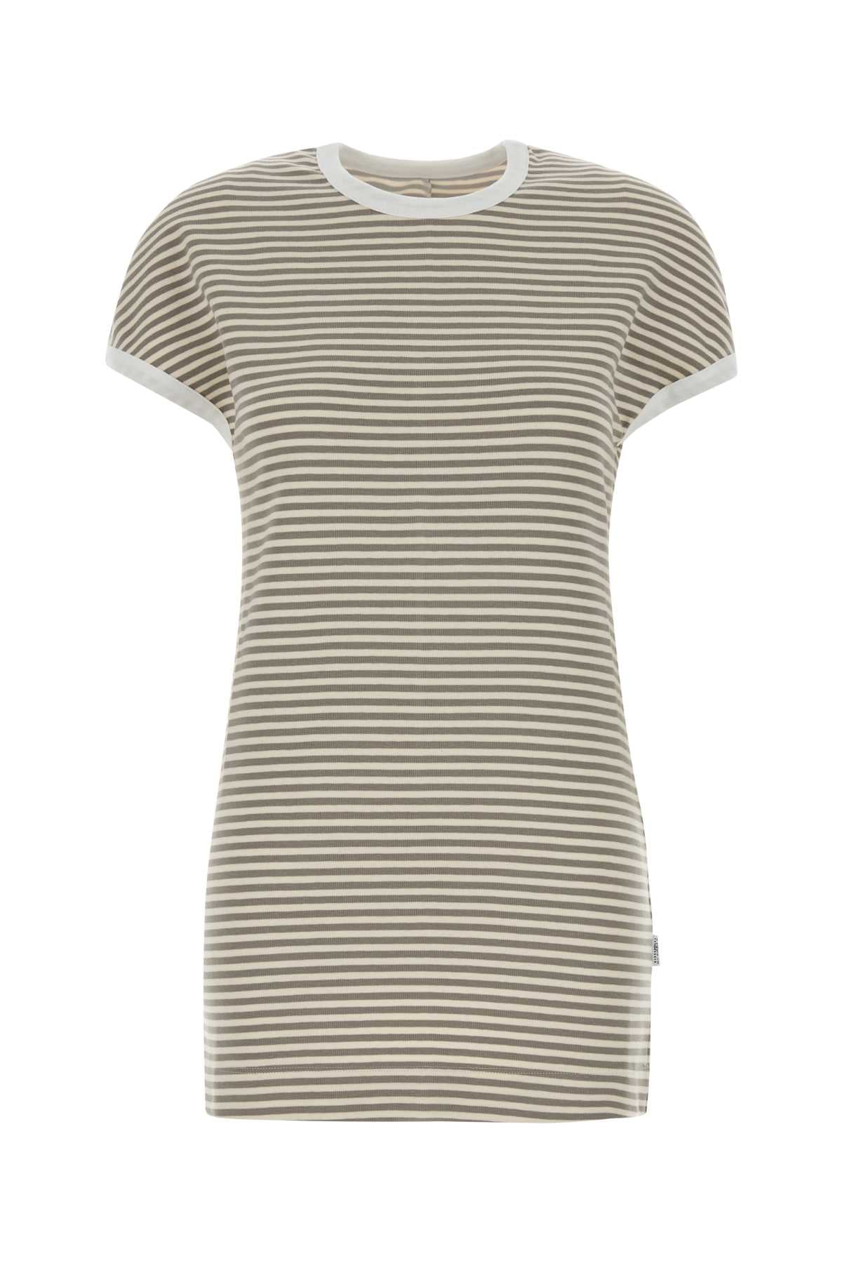 Embroidered Stretch Cotton Mini Dress Gialloblubiancosporco Cotone Elastan Abiti